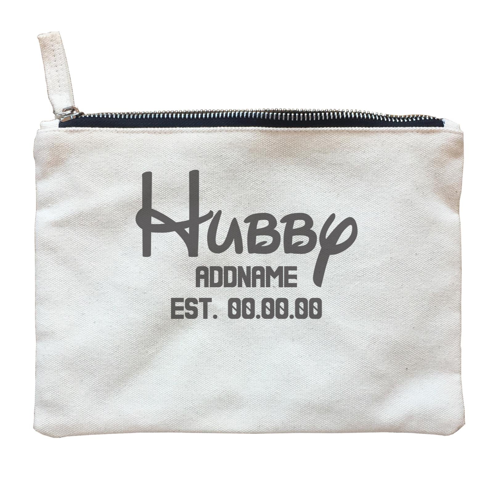 Husband and Wife Hubby Addname With Date Zipper Pouch