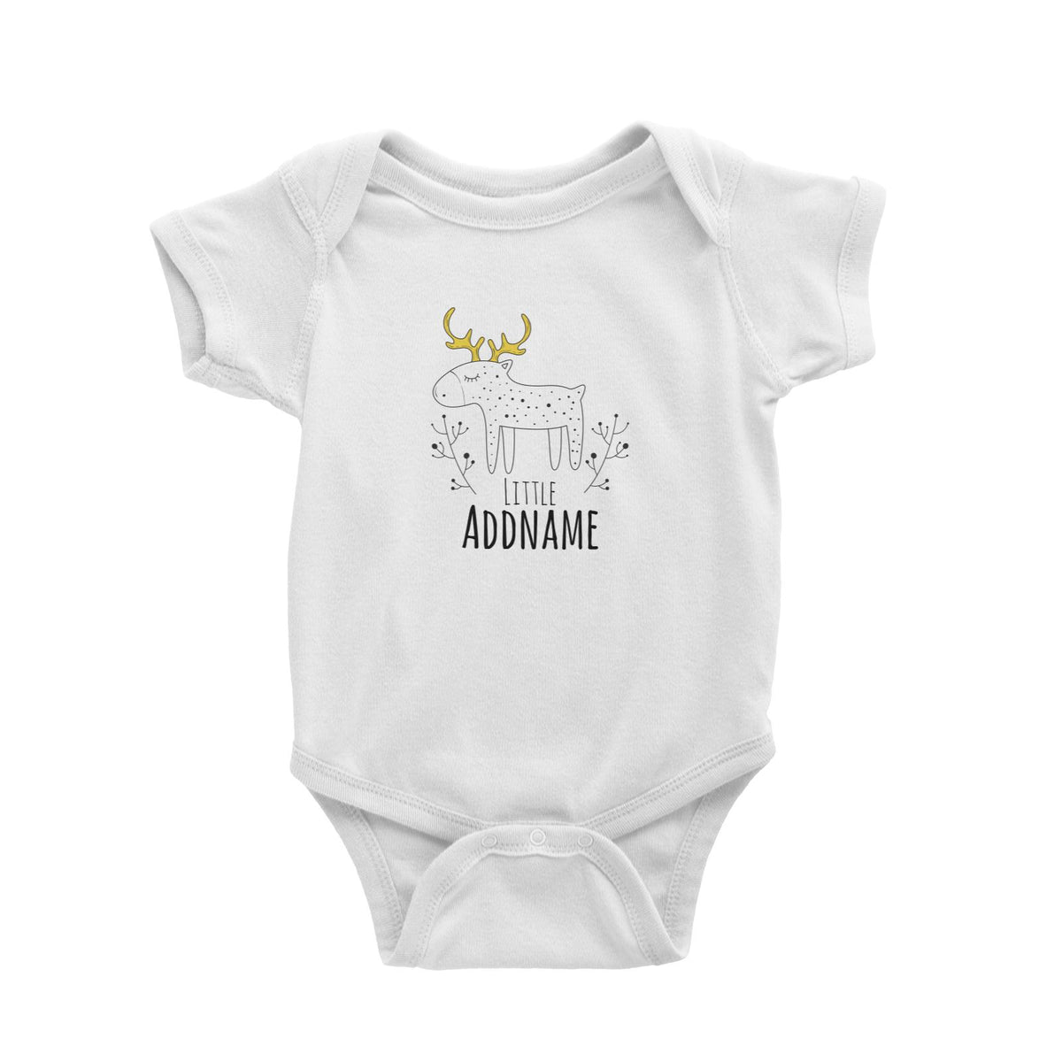 Drawn Dreamy Elements Little Moose Addname Baby Romper