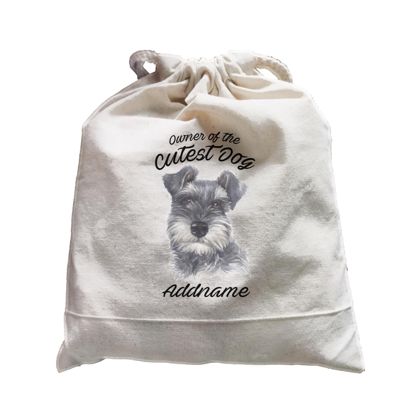 Watercolor Dog Owner Of The Cutest Dog Schnauzer Black Addname Satchel