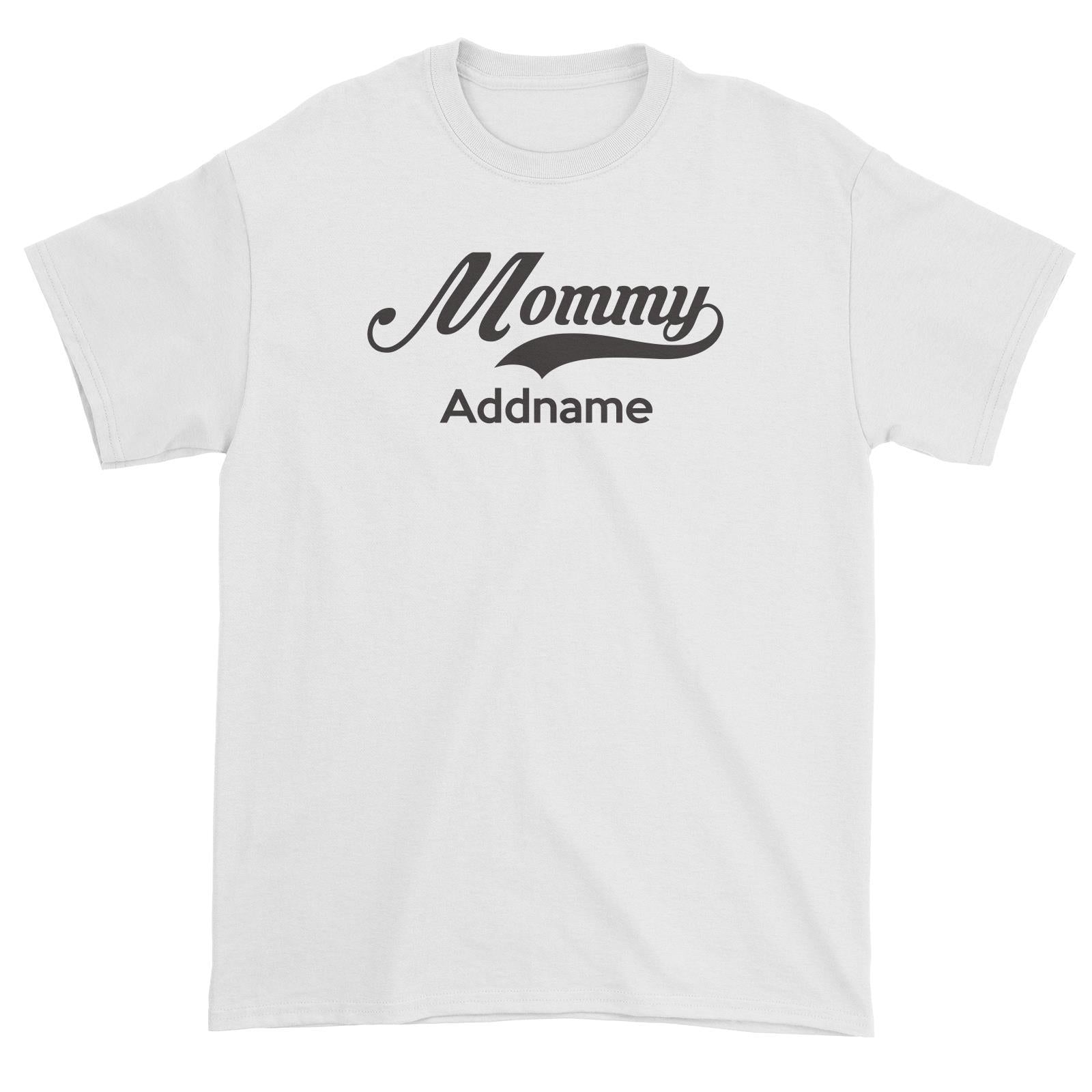Retro Mommy Addname Unisex T-Shirt  Matching Family Personalizable Designs