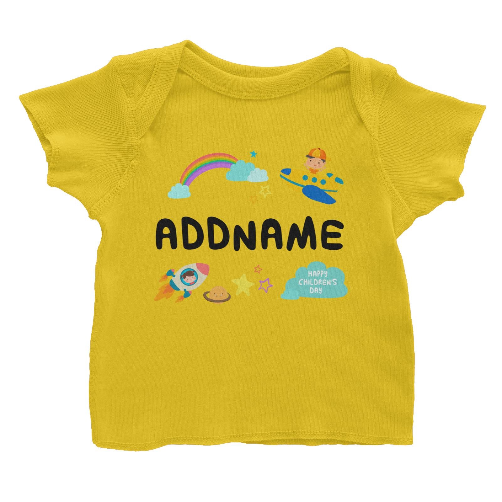 Children's Day Gift Series Adventure Boy Space Rainbow Addname Baby T-Shirt