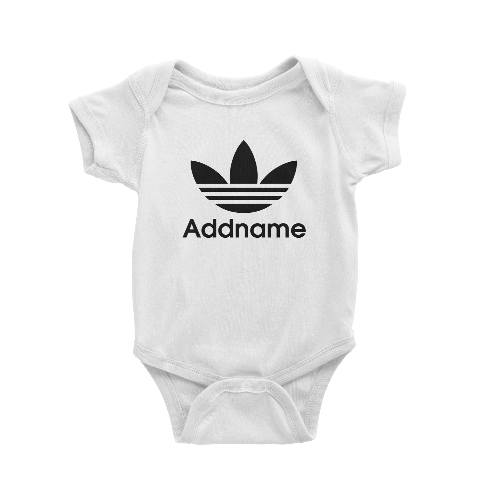 Streetwear Leaf Emblem Addname Baby Romper
