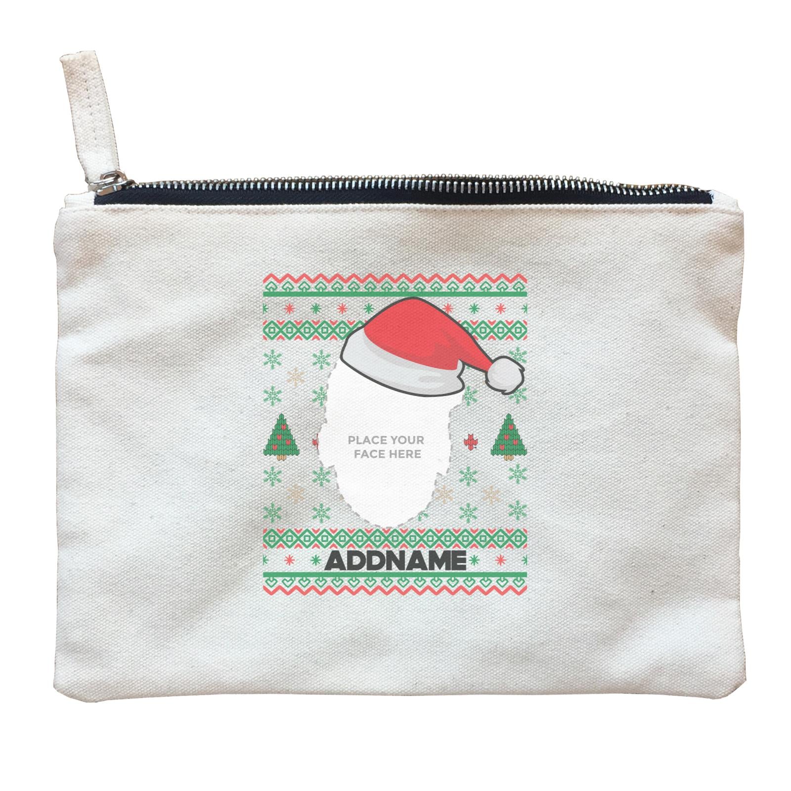 Christmas Ugly Sweater Christmas Tree and Snowflakes Accessories Zipper Pouch