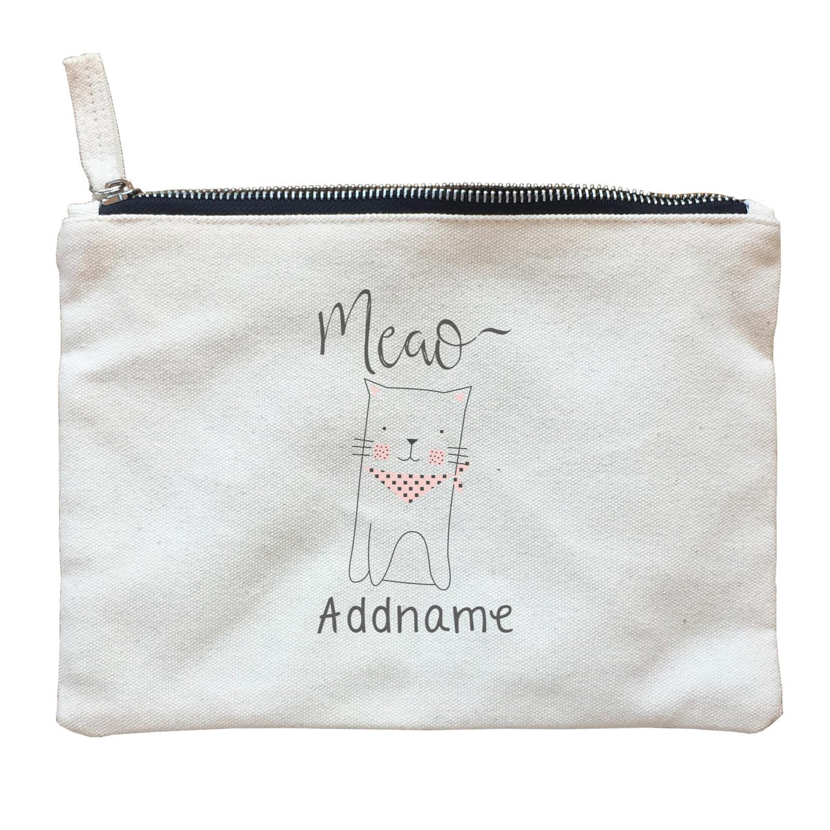 Cute Animals and Friends Series 2 Cat Meow Addname Zipper Pouch