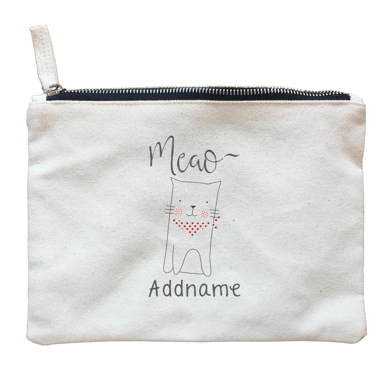Cute Animals and Friends Series 2 Cat Meow Addname Zipper Pouch