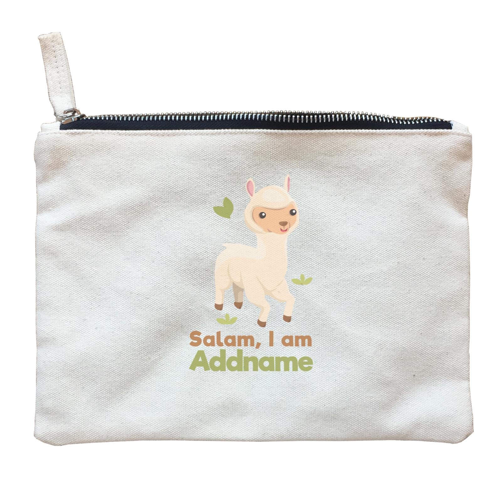 Alpaca Salam I Am Addname Zipper Pouch