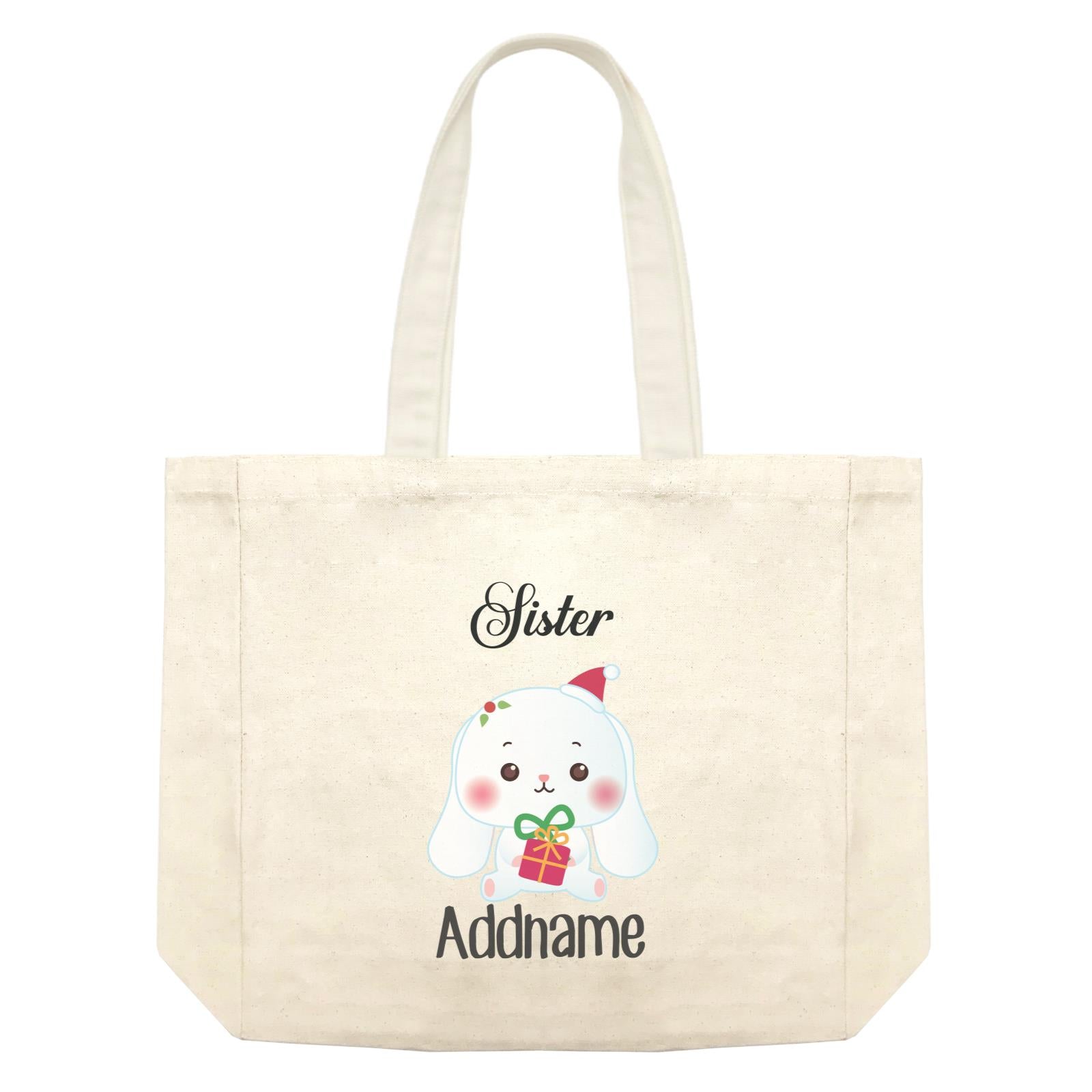 Christmas Cute Animal Series Sister Rabbit Shopping Bag
