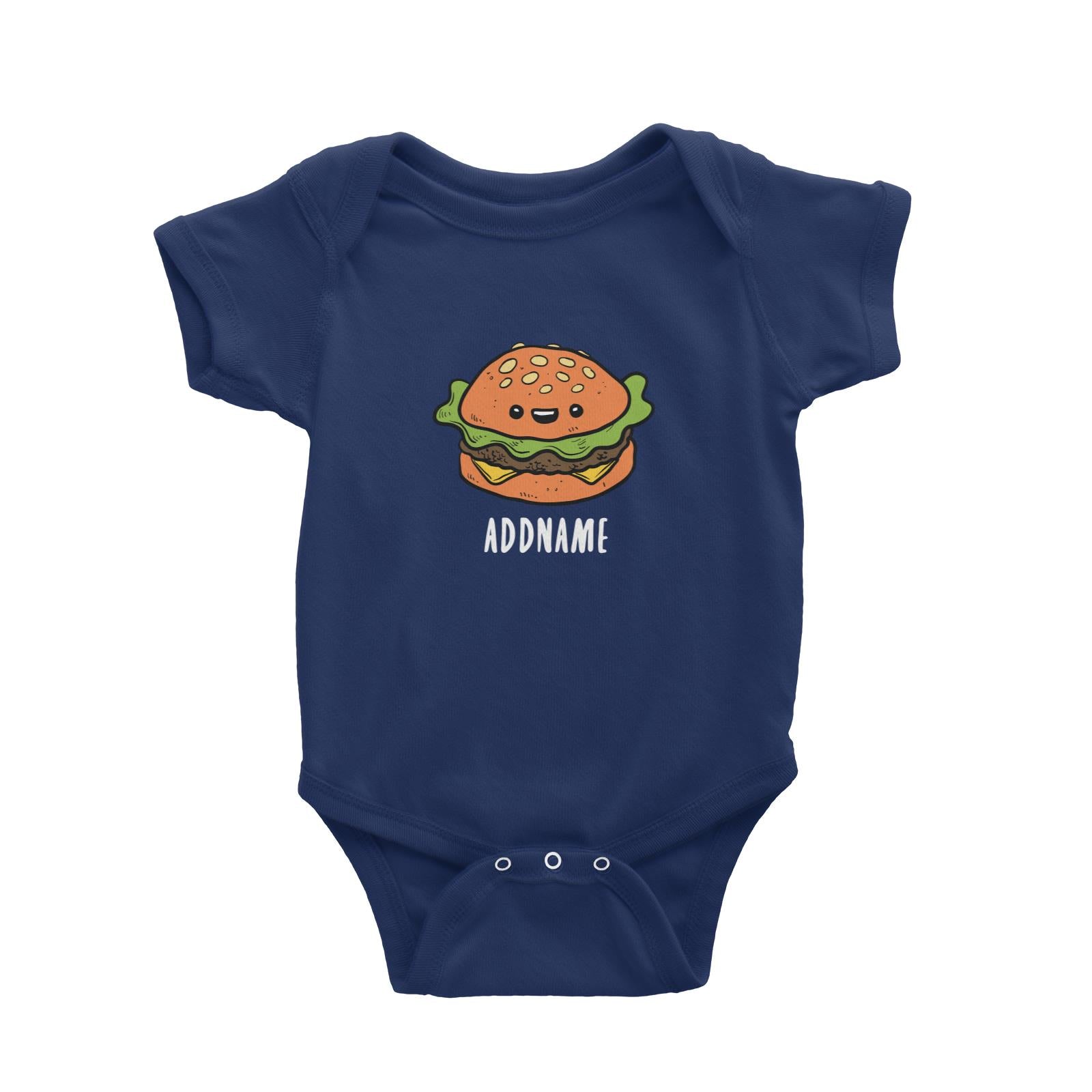 Fast Food Burger Addname Baby Romper  Matching Family Comic Cartoon Personalizable Designs