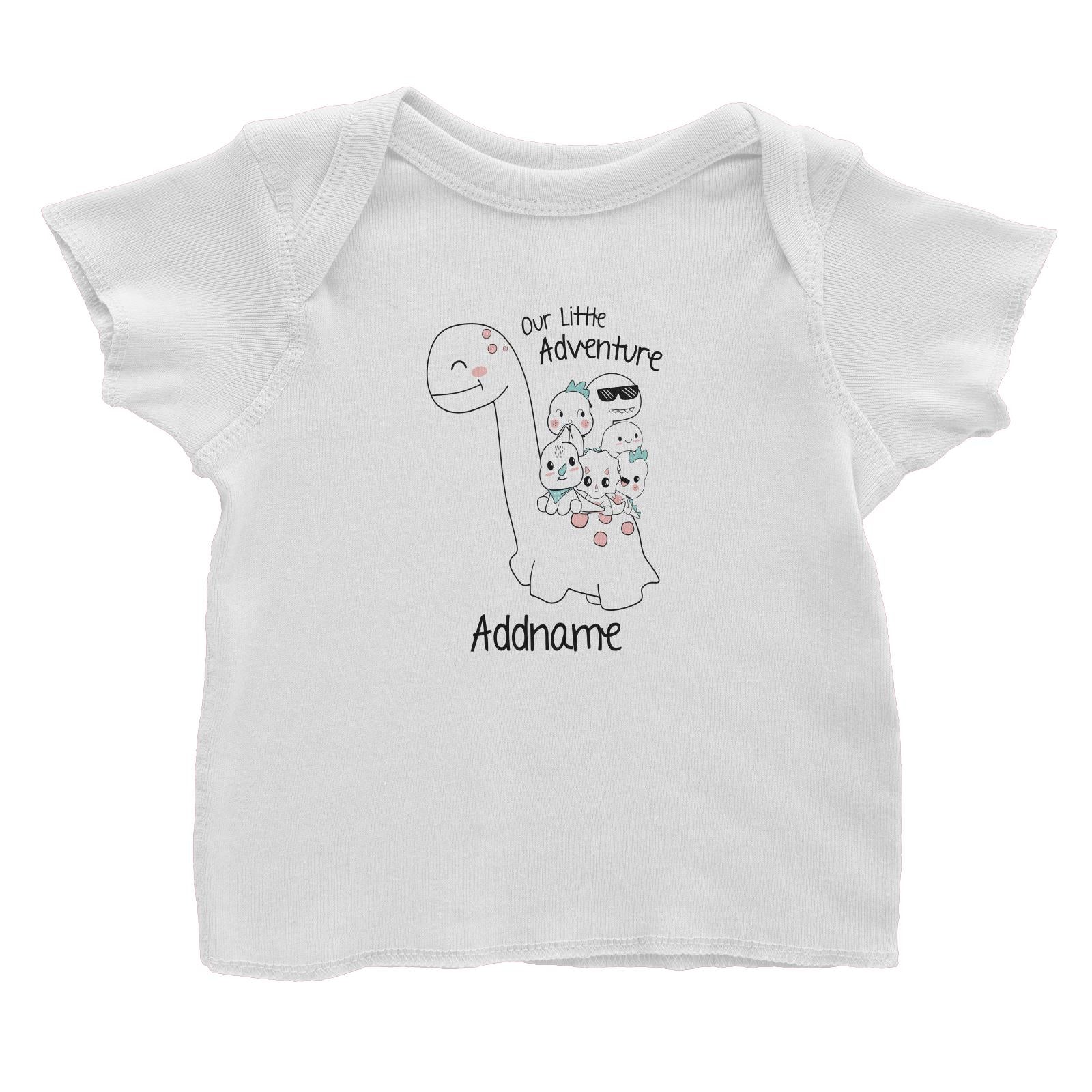 Cute Animals And Friends Series Cute Little Dinosaur Our Little Adventure Addname Baby T-Shirt