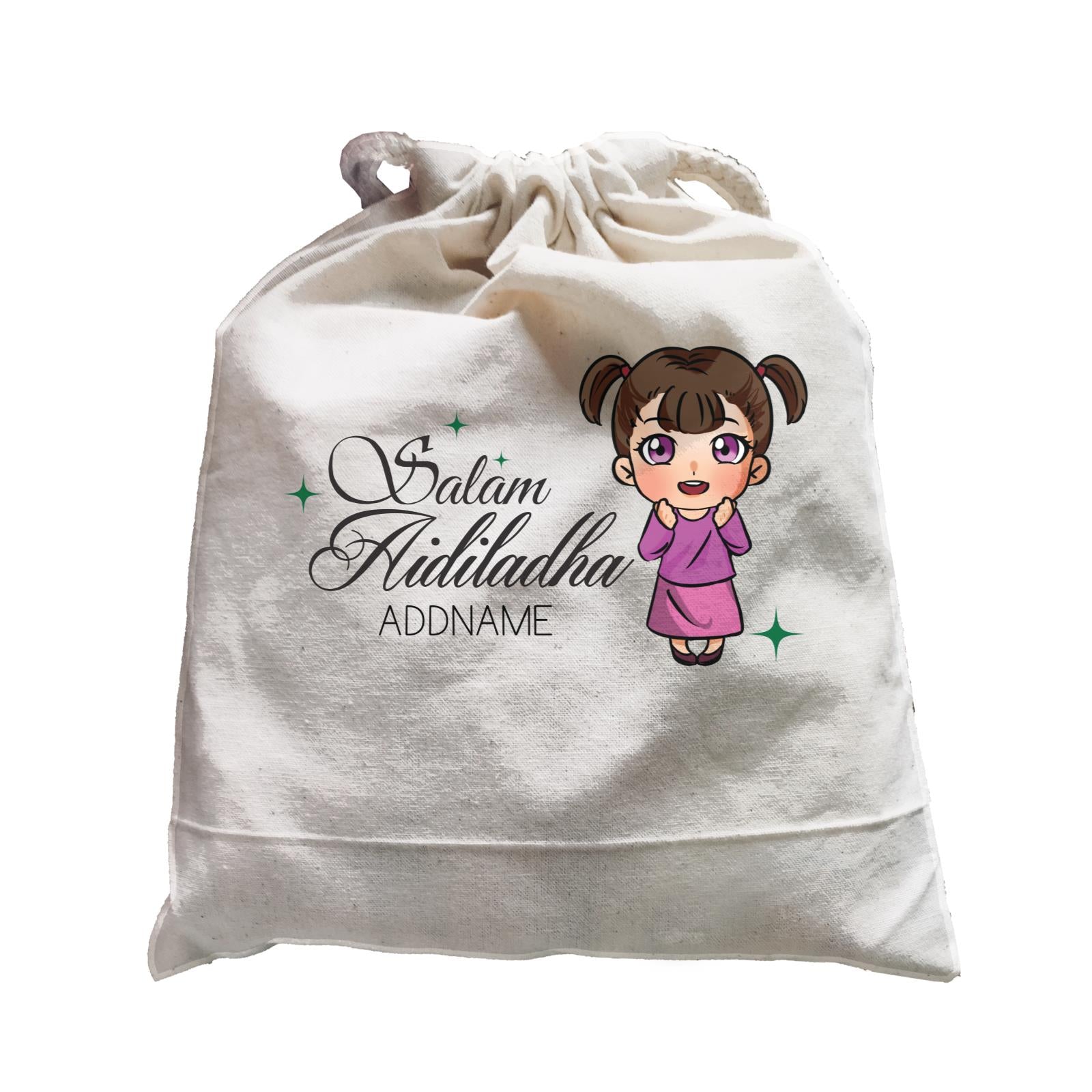 Raya Chibi Wishes Little Girl Addname Wishes Salam Aidiladha Addname Satchel