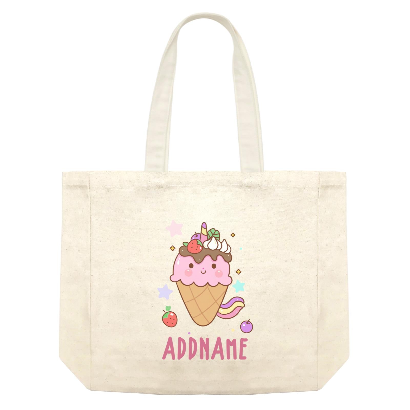 Unicorn And Princess Series Unicorn Ice Cream Addname Shopping Bag