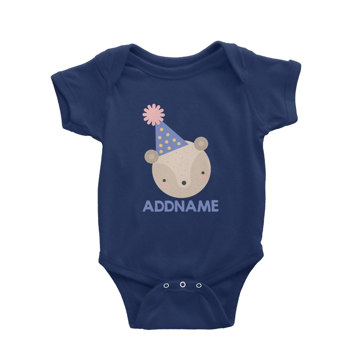 Cute Squirrel with Party Hat Birthday Theme Baby Romper