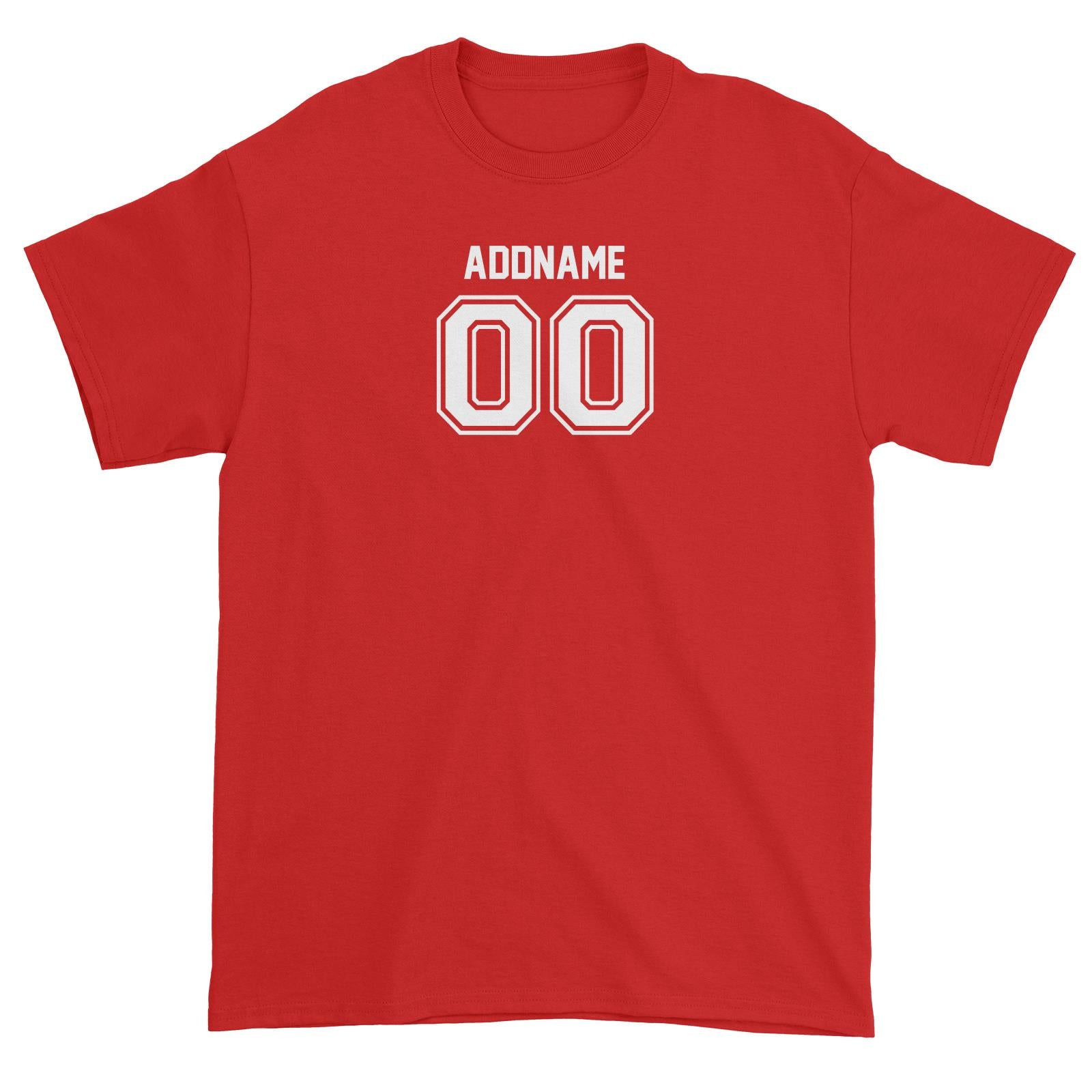 Adults Jersey Font With Name and Number Unisex T-Shirt