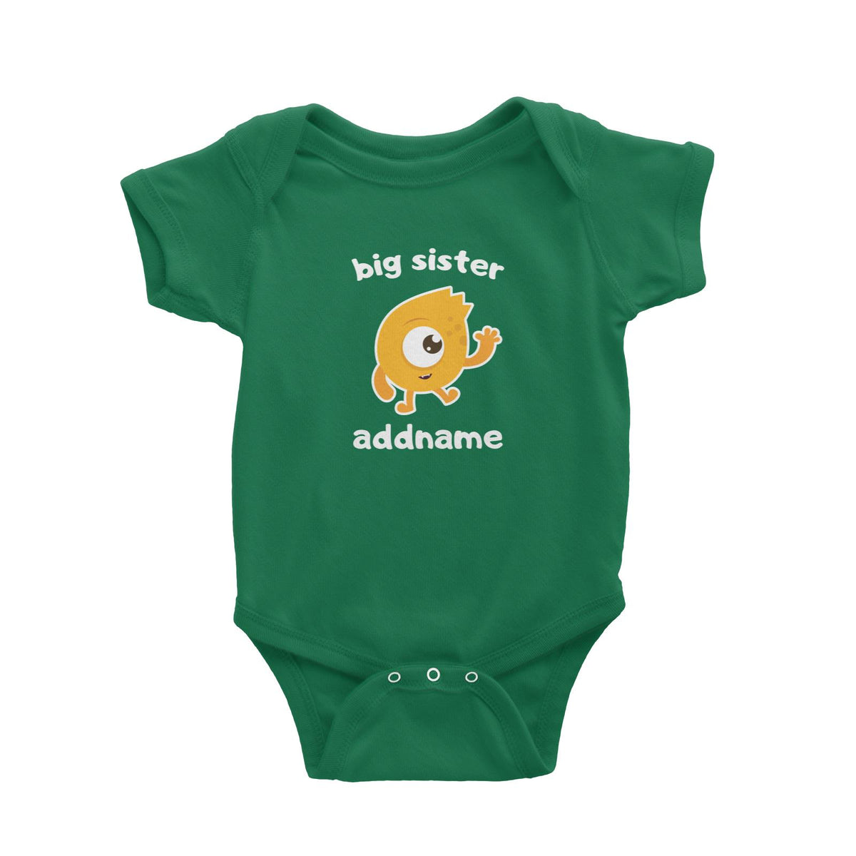 Cute Monster Big Sister Baby Romper