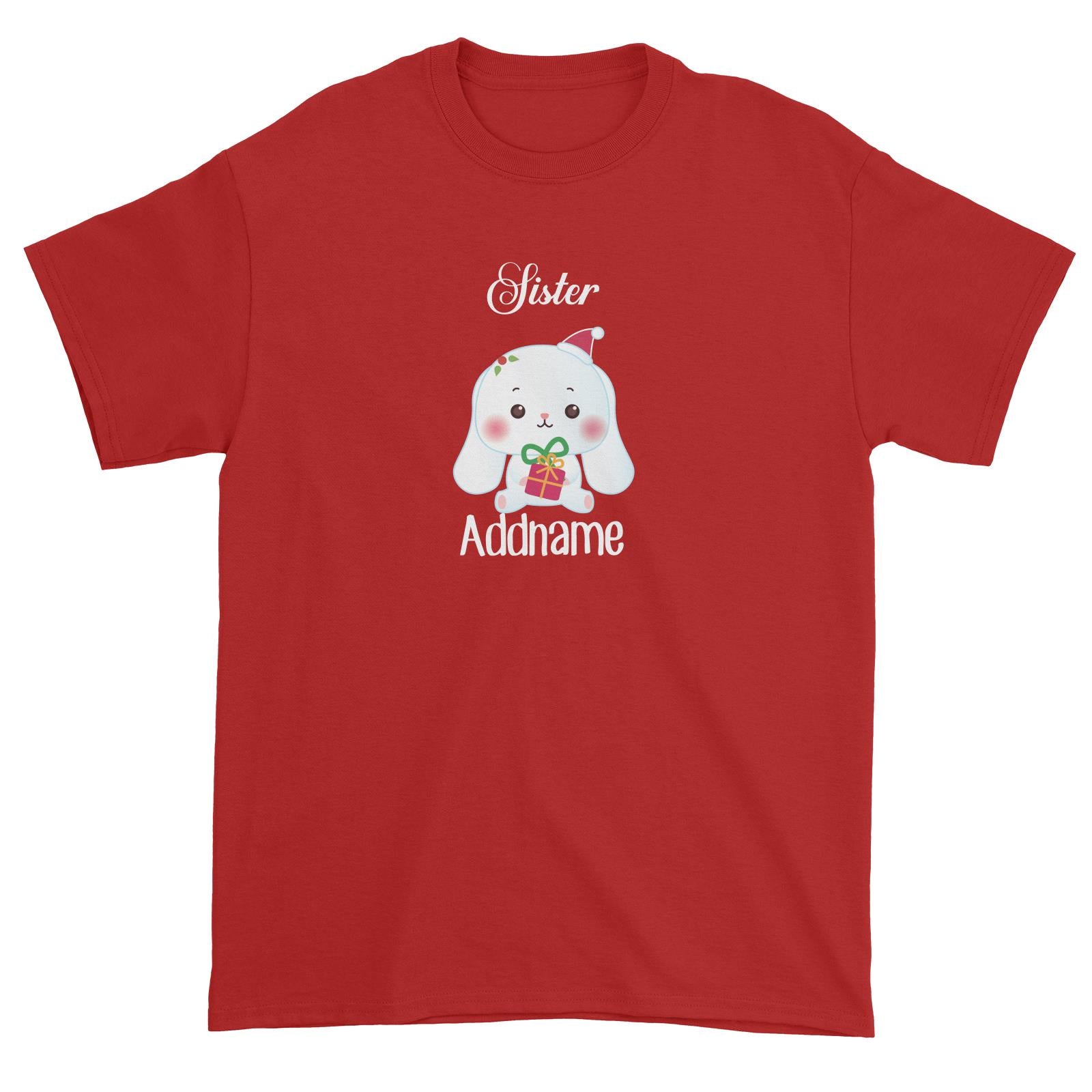 Christmas Cute Animal Series Sister Rabbit Unisex T-Shirt