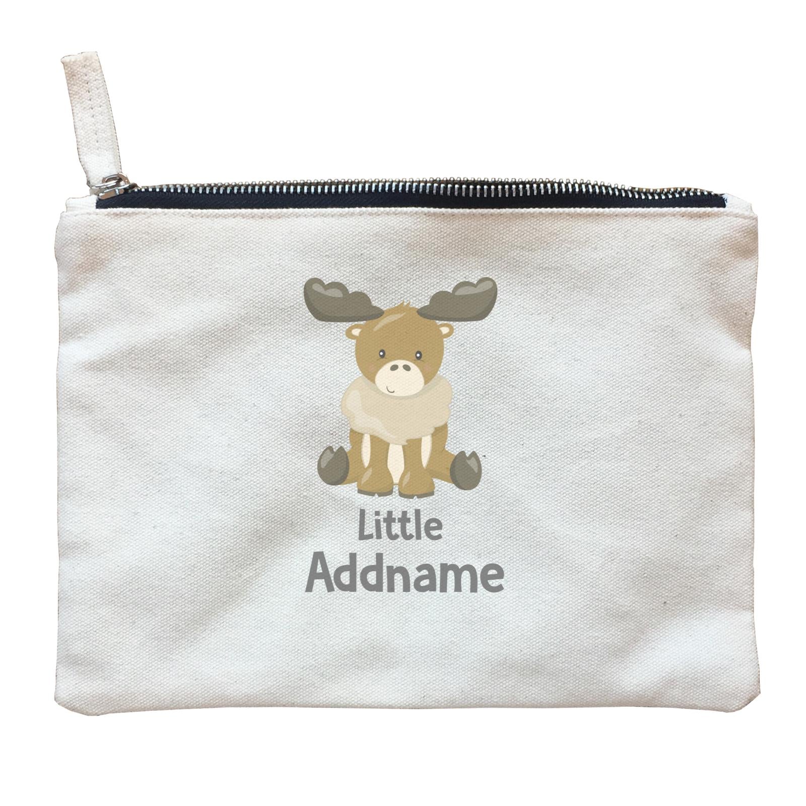 Arctic Animals Little Moose Addname Zipper Pouch