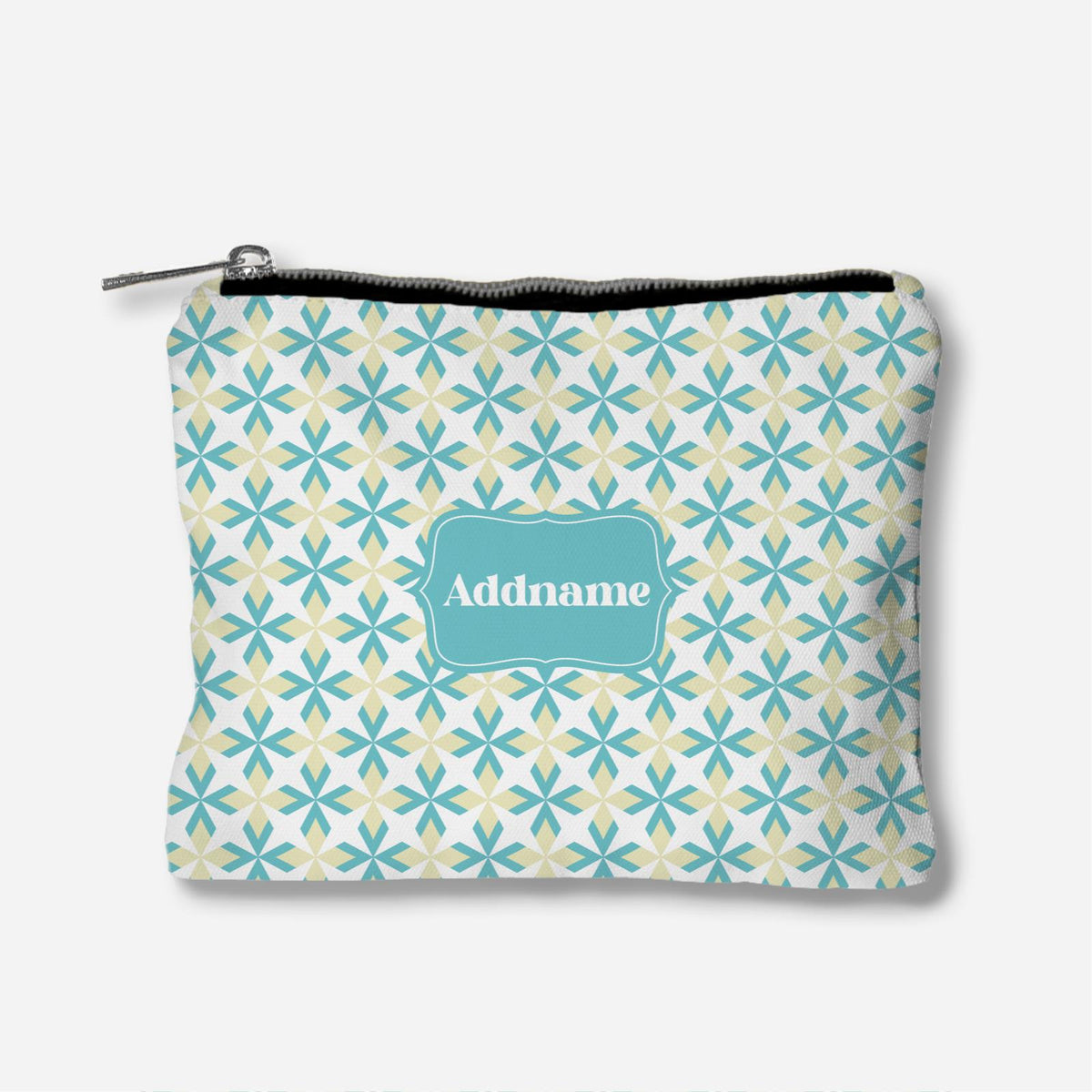 Ixora Series Full Print Zipper Pouch - Teal