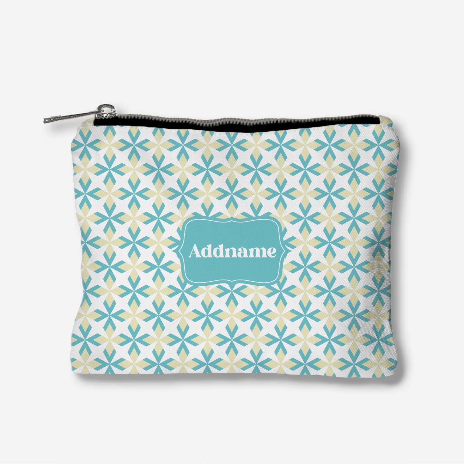 Ixora Series Full Print Zipper Pouch - Teal