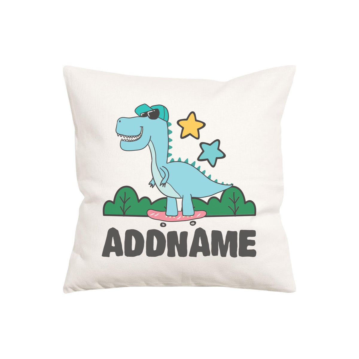 Super Cute Dinosaur Blue Skater Pillow Cushion