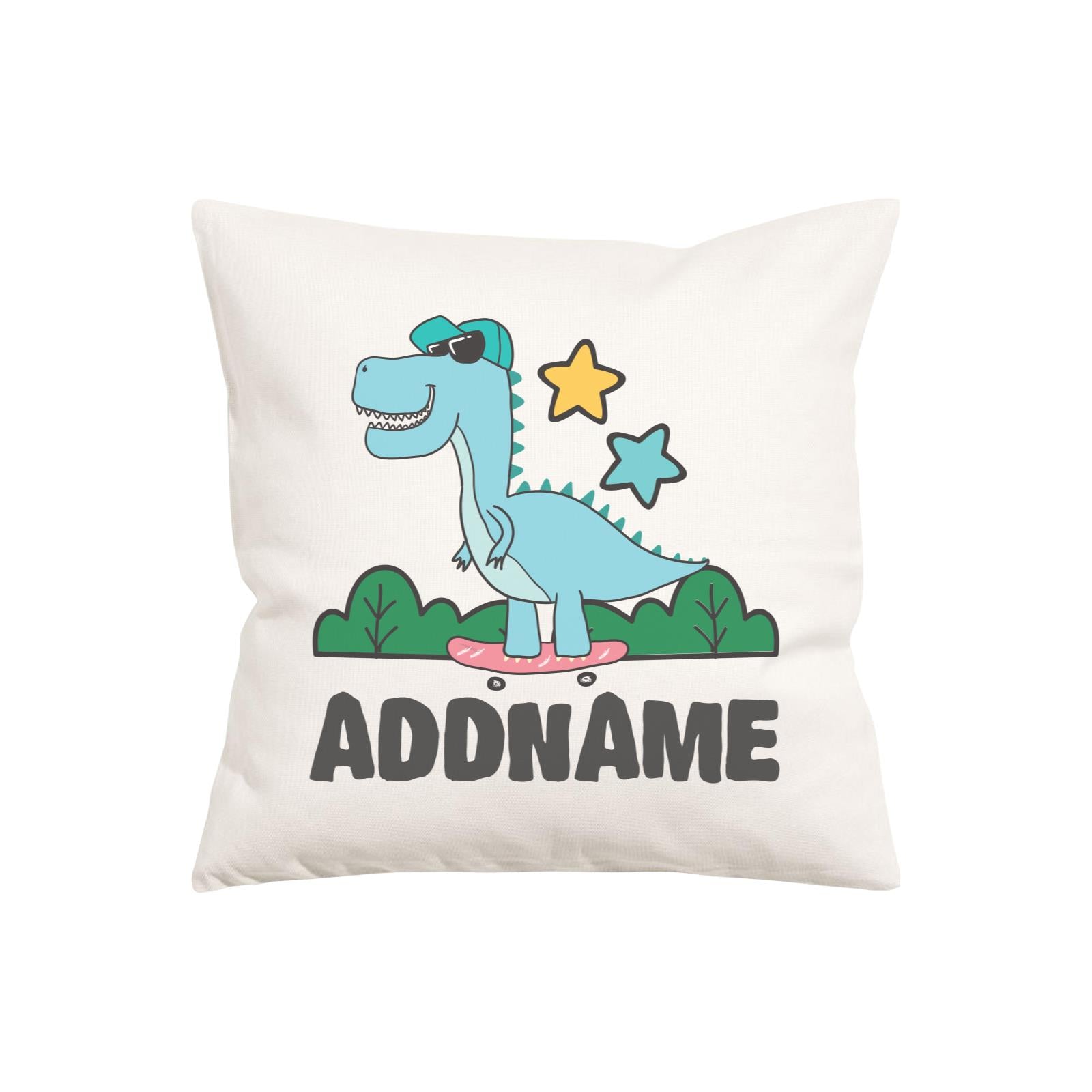 Super Cute Dinosaur Blue Skater Pillow Cushion