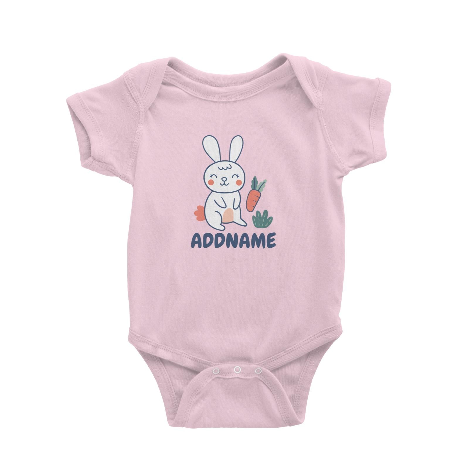 Super Cute Rabbit Standing In Bushes Baby Romper