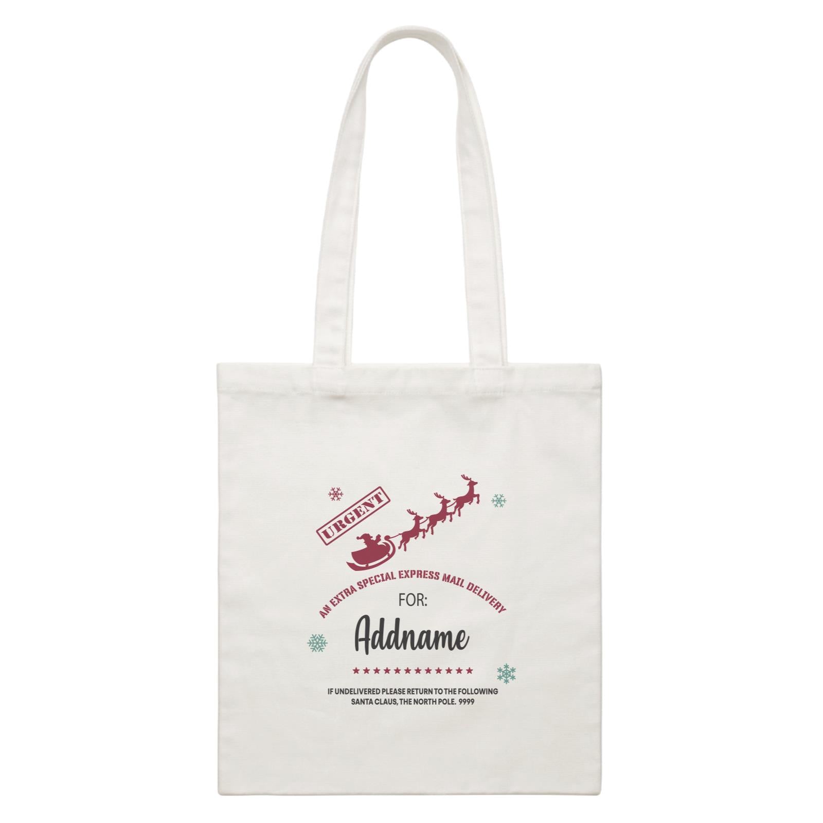 Xmas An Extra Special Express Mail Delivery Canvas Bag