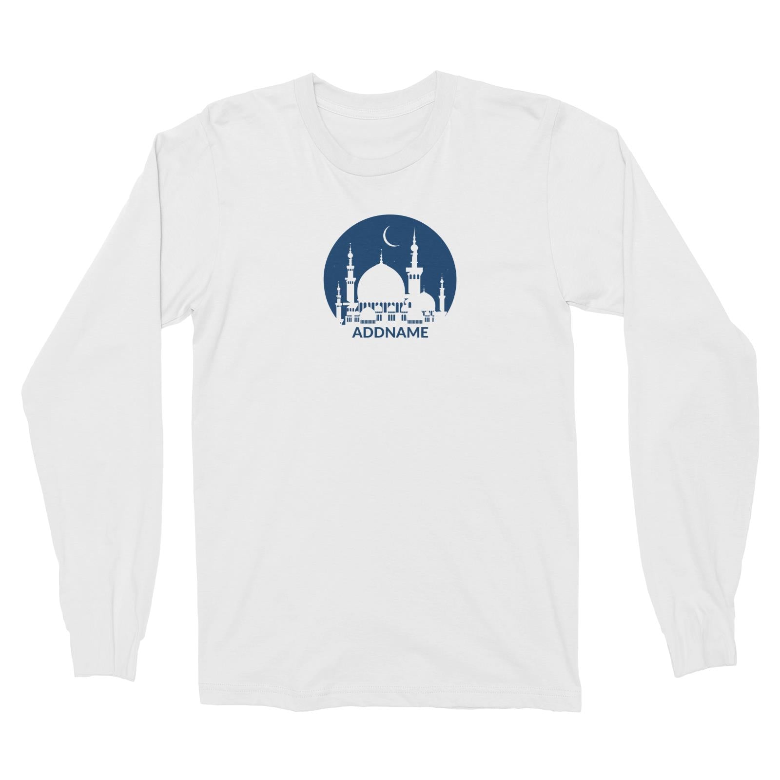 Mosque Moon Long Sleeve Unisex T-Shirt Raya Personalizable Designs