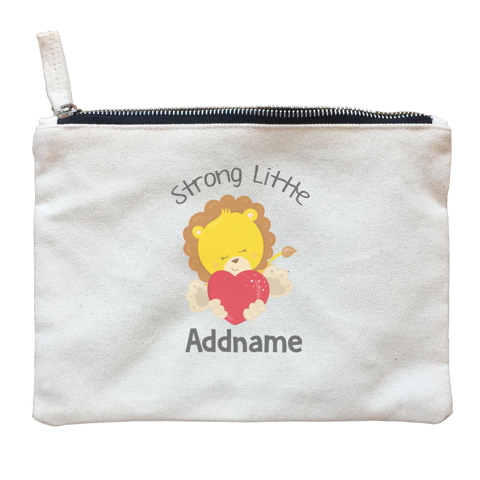 Animal Hearts Strong Little Lion Addname Zipper Pouch