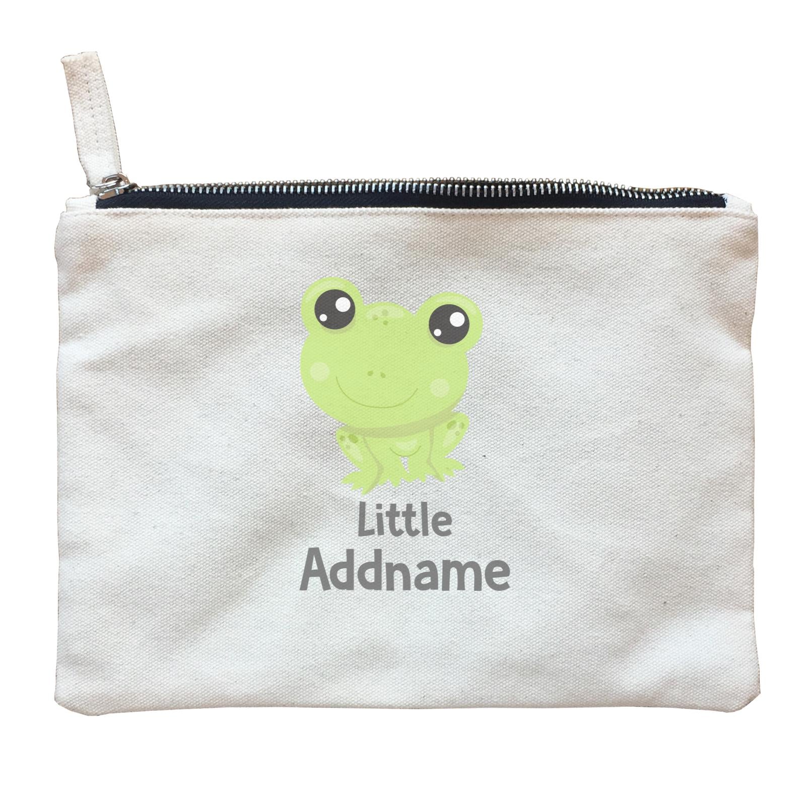 Spring Animals Frog Little Addname Zipper Pouch