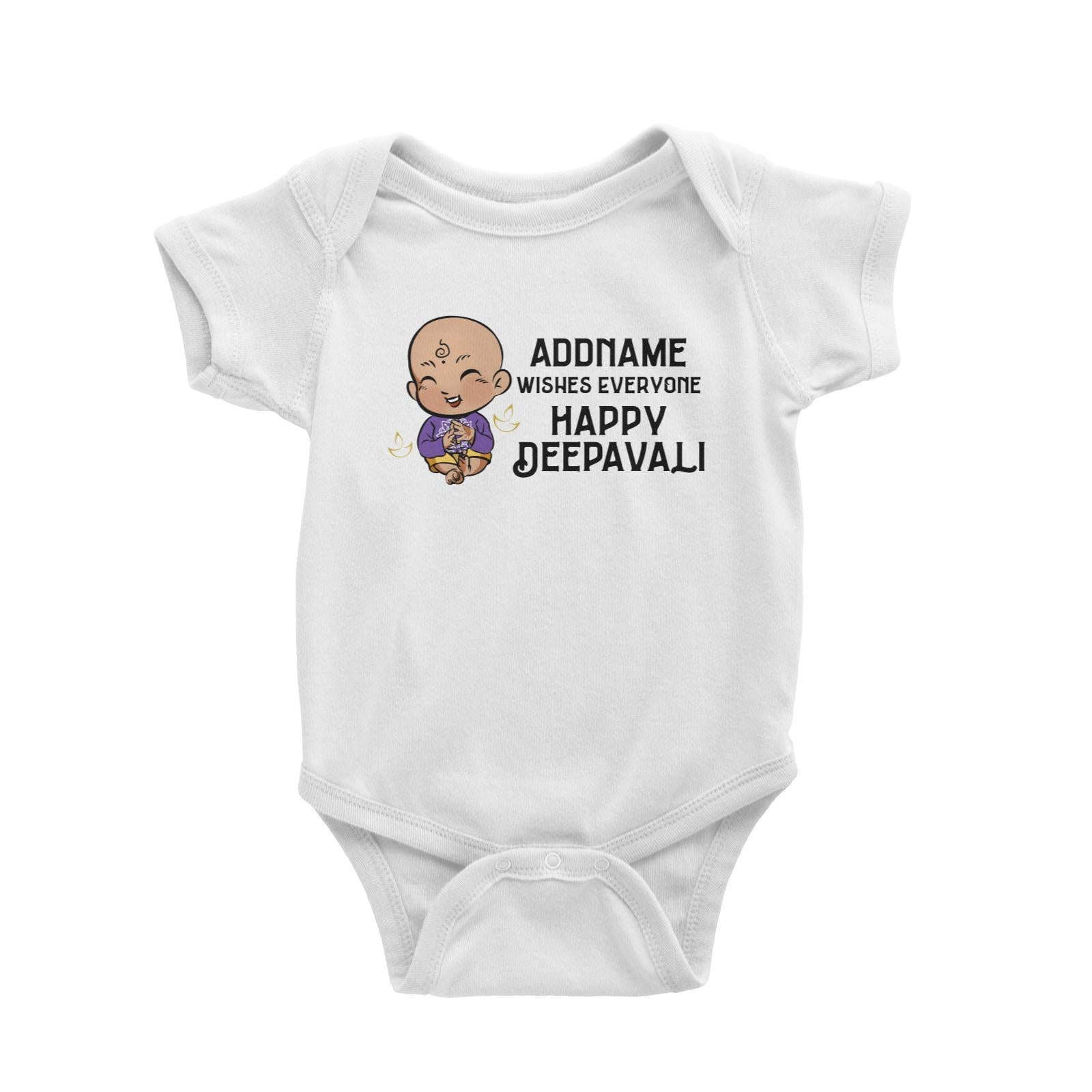 Deepavali Chibi Baby Boy Addname Wishes Everyone Deepavali Baby Romper