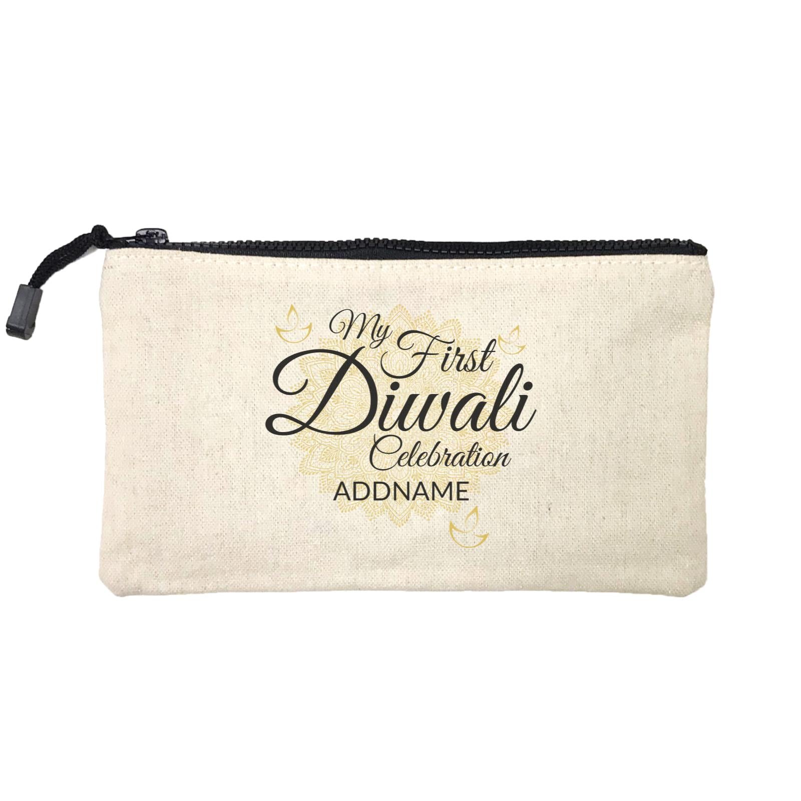 My First Diwali Celebration with Mandala Addname Mini Accessories Stationery Pouch