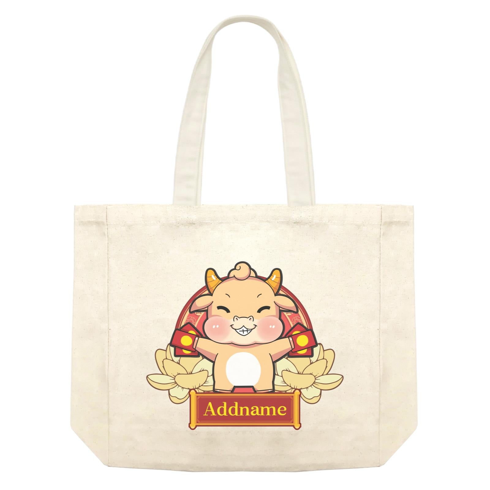 [CNY 2021] Gold Lotus Series Golden Cow with Angpao Shopping Bag