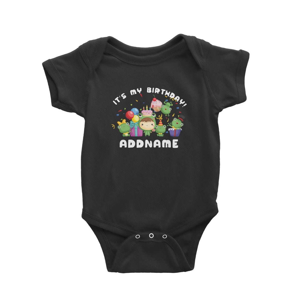 Birthday Frog Happy Frog Group It's My Birthday Addname Baby Romper