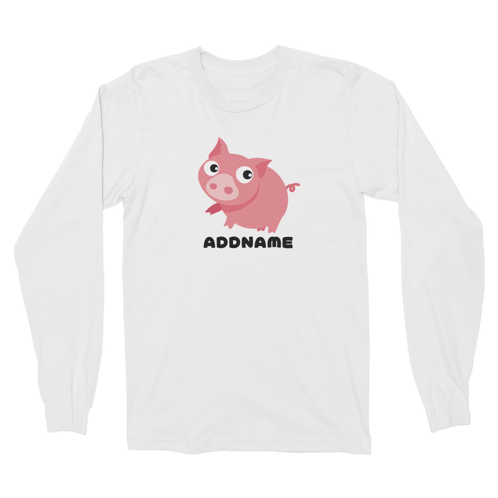 Farm Pig Addname Long Sleeve Unisex T-Shirt
