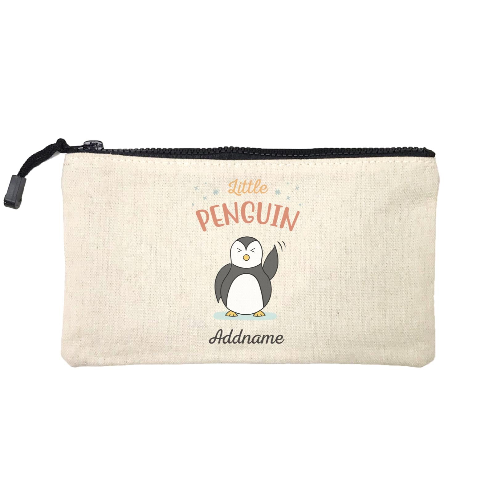 Penguin Family Little Penguin Happy Waving Hand Addname Mini Accessories Stationery Pouch