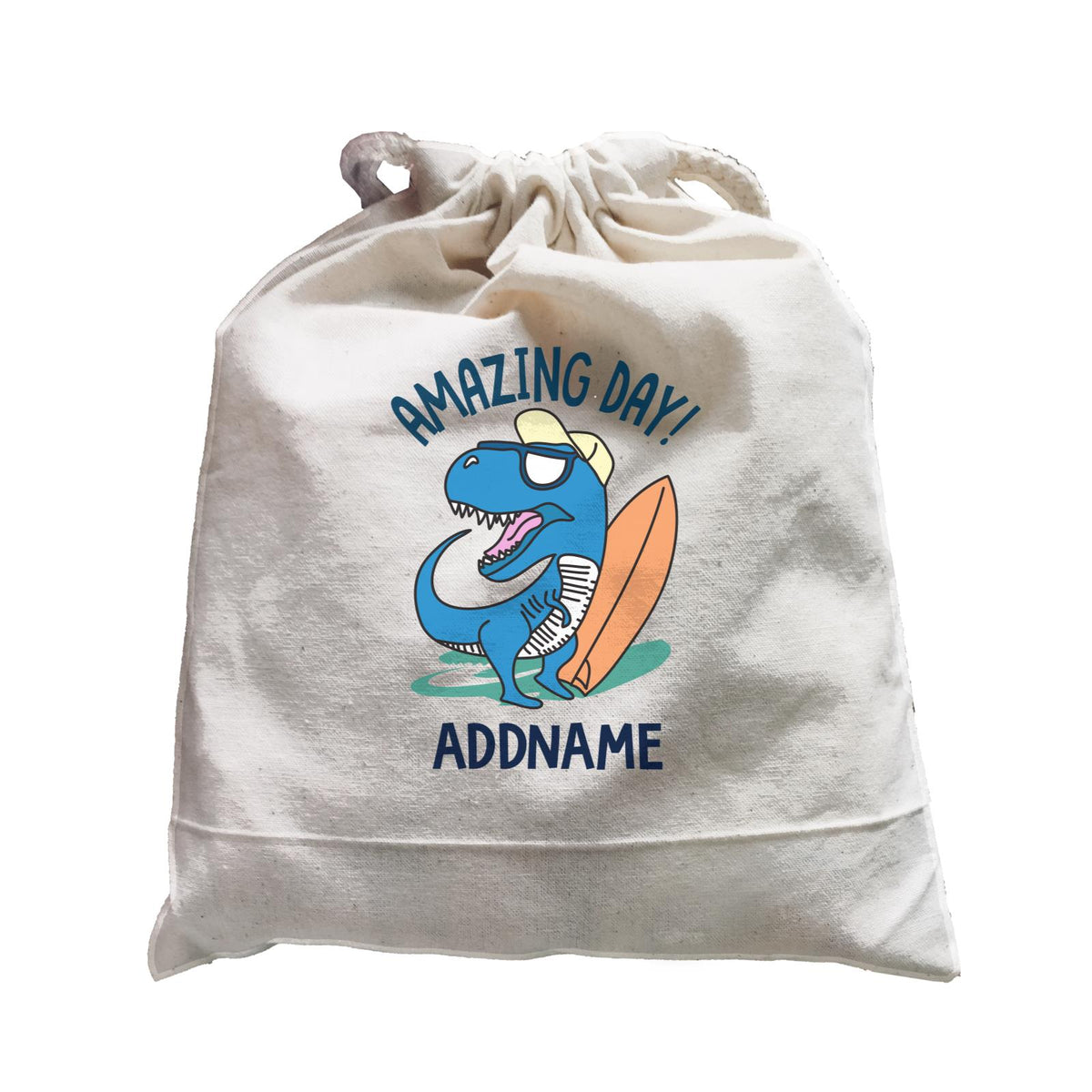 Cool Vibrant Series Amazing Day Dinosaur Surfer Addname Satchel