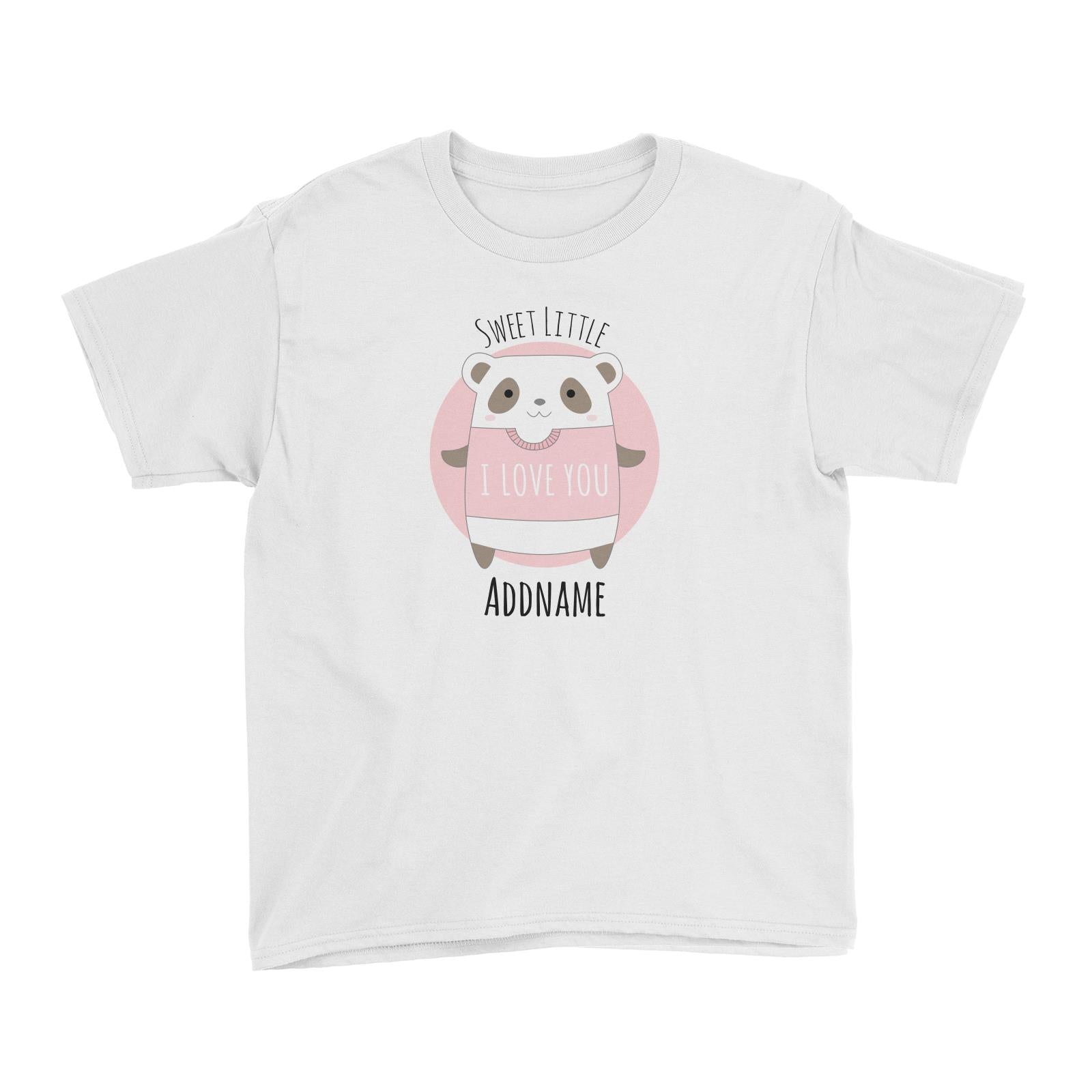 Sweet Animals Sketches Panda Sweet Little Addname Kid's T-Shirt