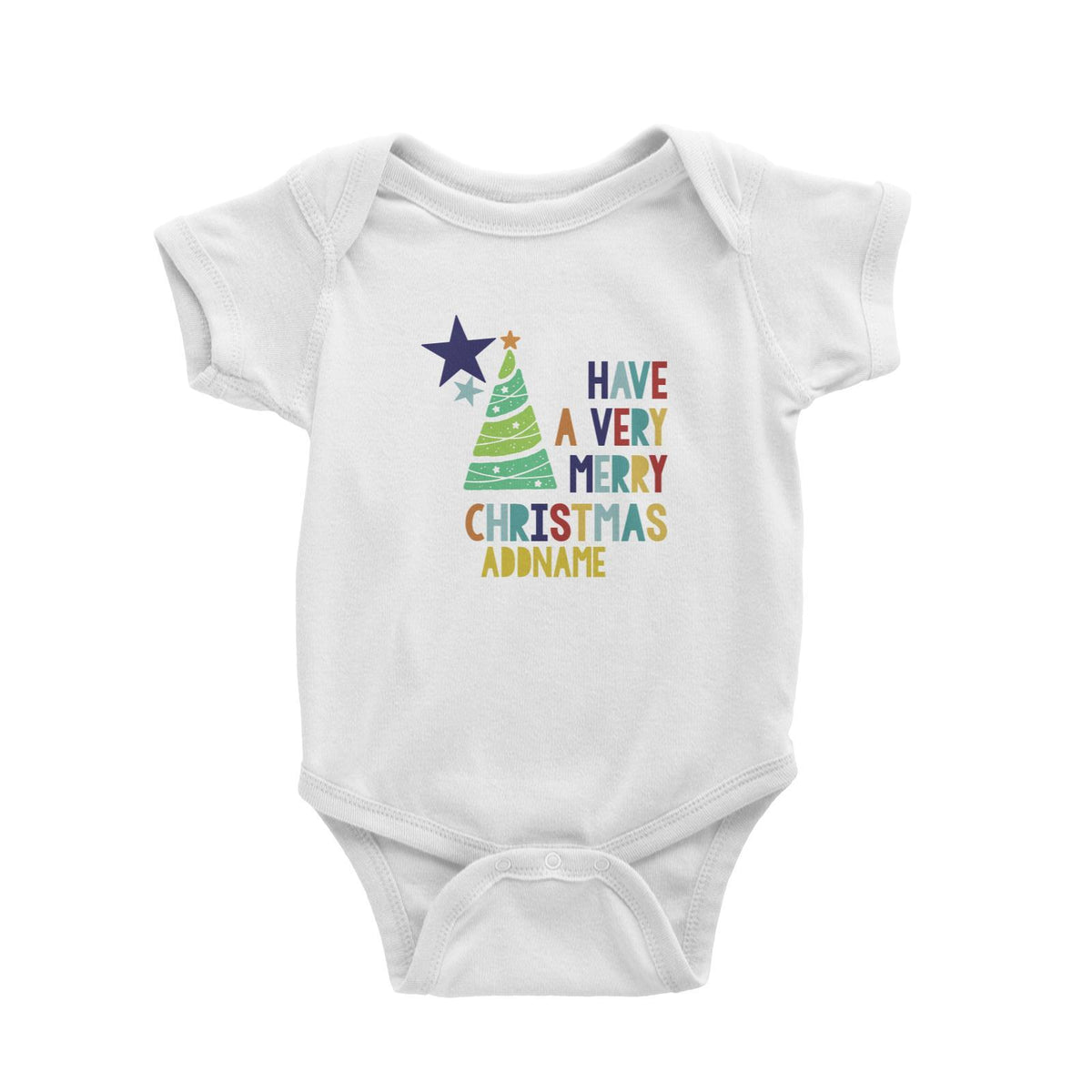 Xmas Have A Very Merry Christmas with Christmas Tree Baby Romper