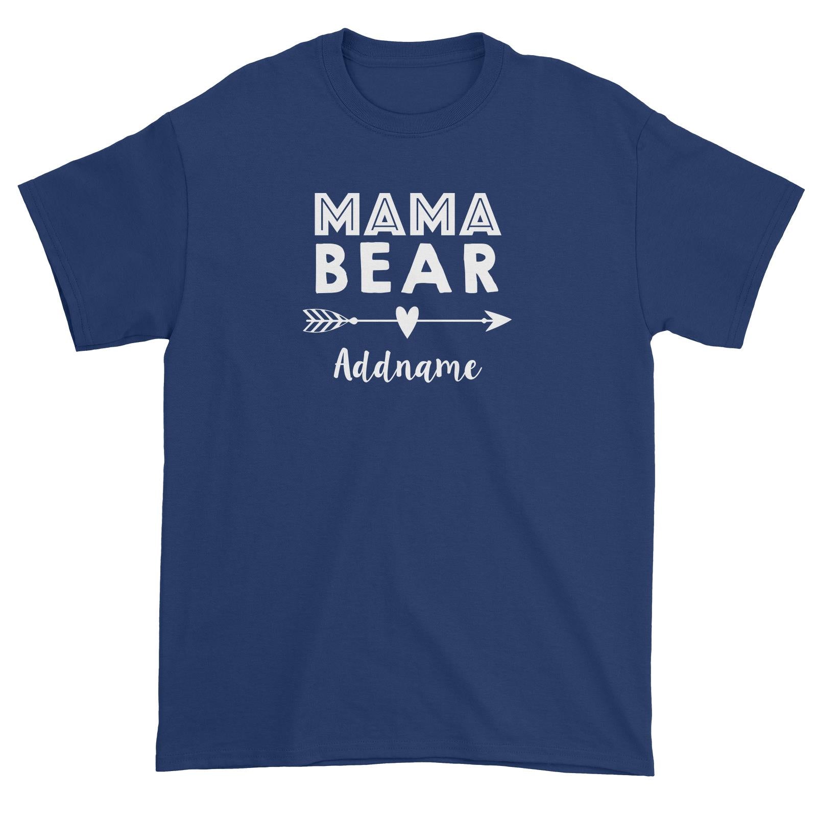 Mama Bear Addname Unisex T-Shirt  Matching Family Personalizable Designs