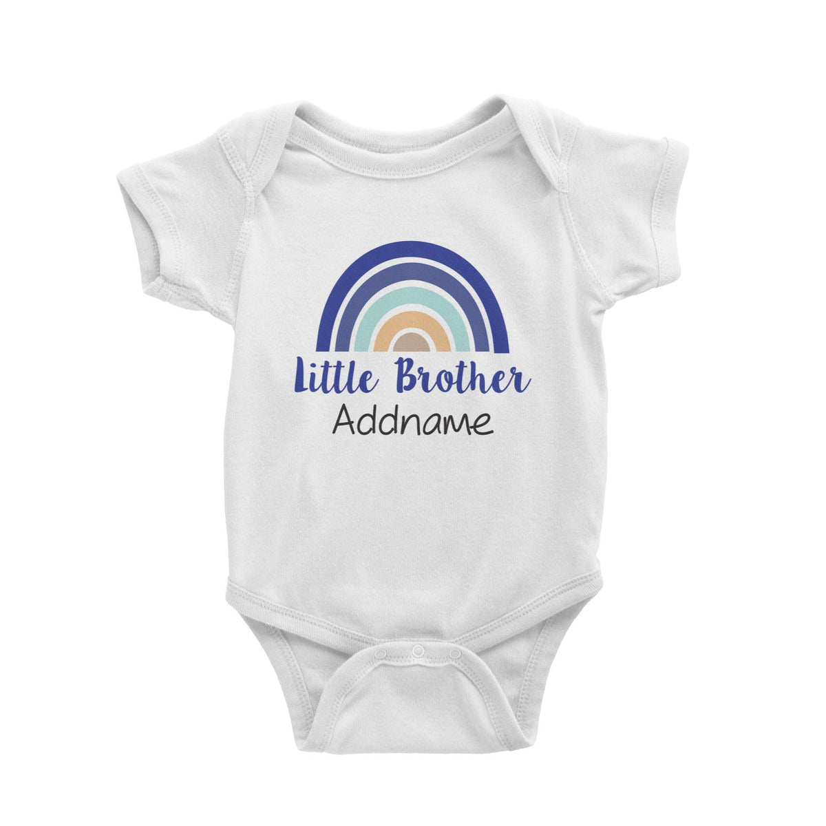 Colourful Rainbow Little Brother Baby Romper