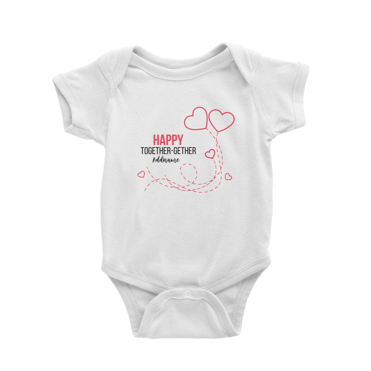Happy Together Gether with Hearts Baby Romper