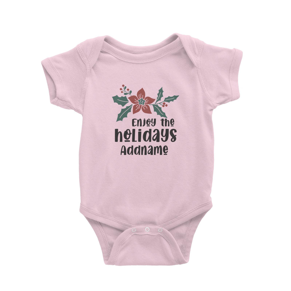 Christmas Series Holly Enjoy The Holidays Baby Romper
