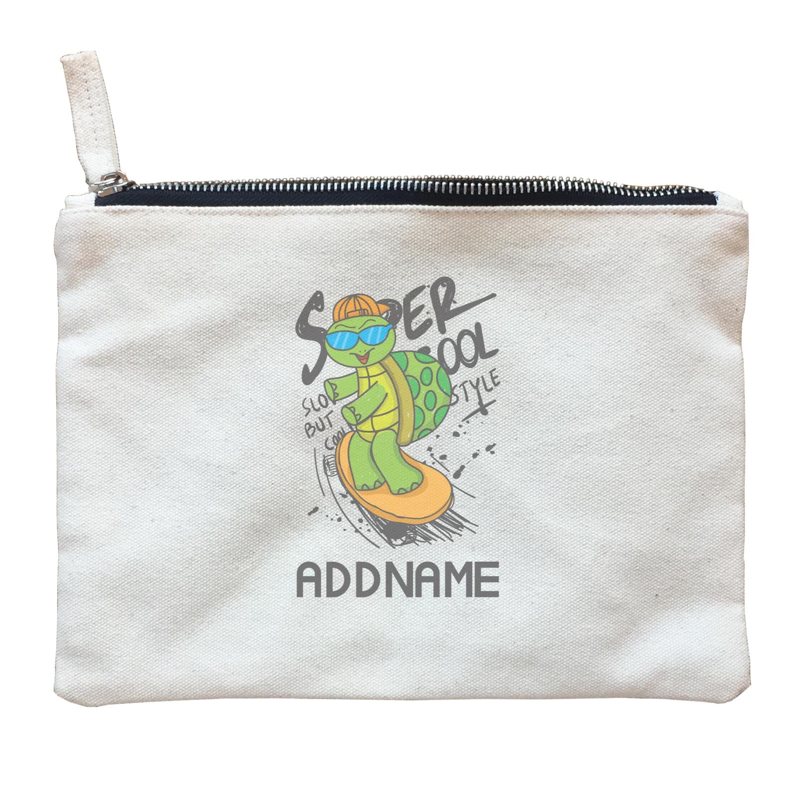 Cool Cute Animals Turtle Super Cool Style Addname Zipper Pouch