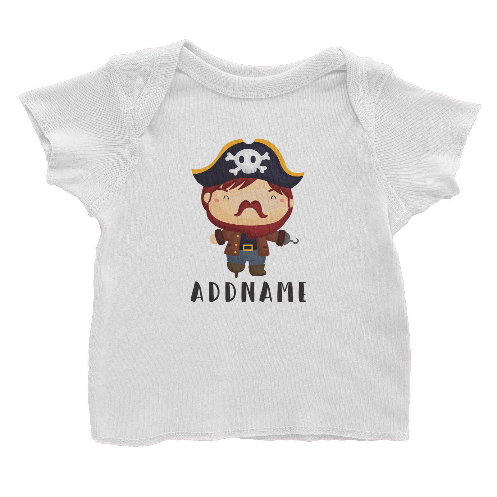 Birthday Pirate Happy Captain Boy Addname Baby T-Shirt