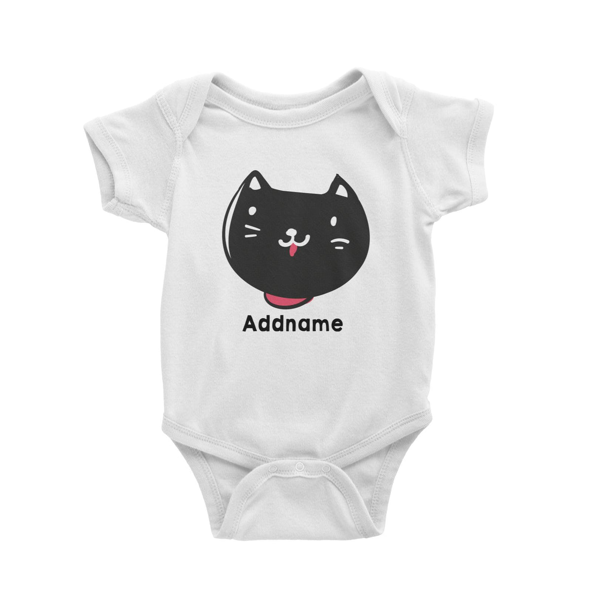 Cute Cat White Baby Romper