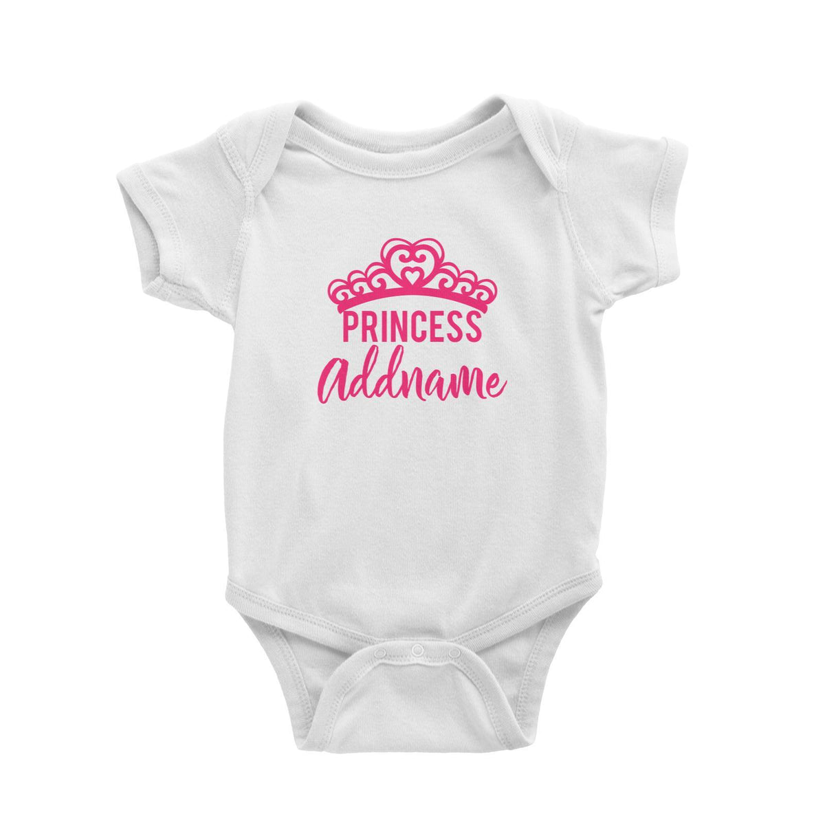 Princess Addname with Tiara Baby Romper