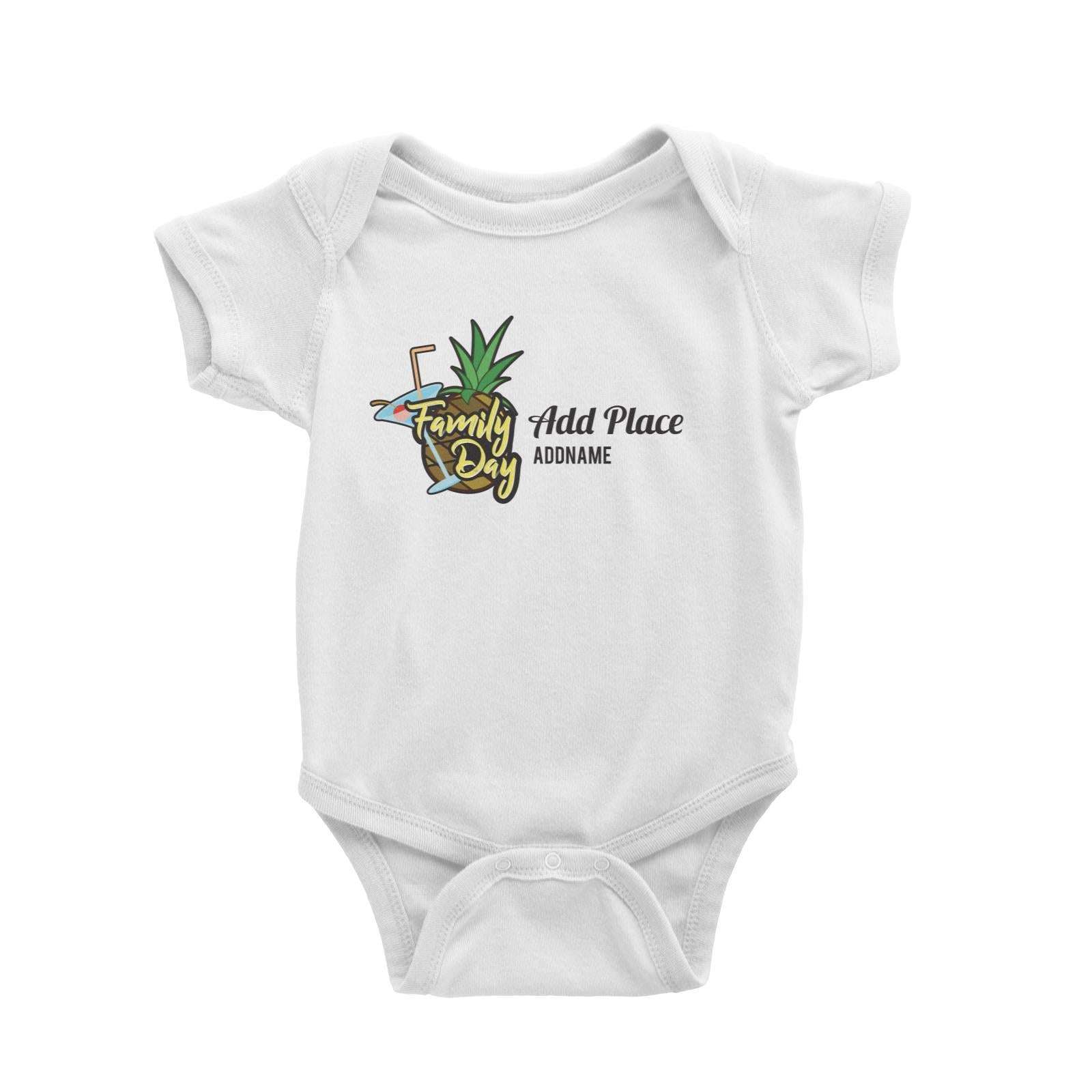 Family Day Tropical Pineapple Family Day Addname And Add Place Baby Romper