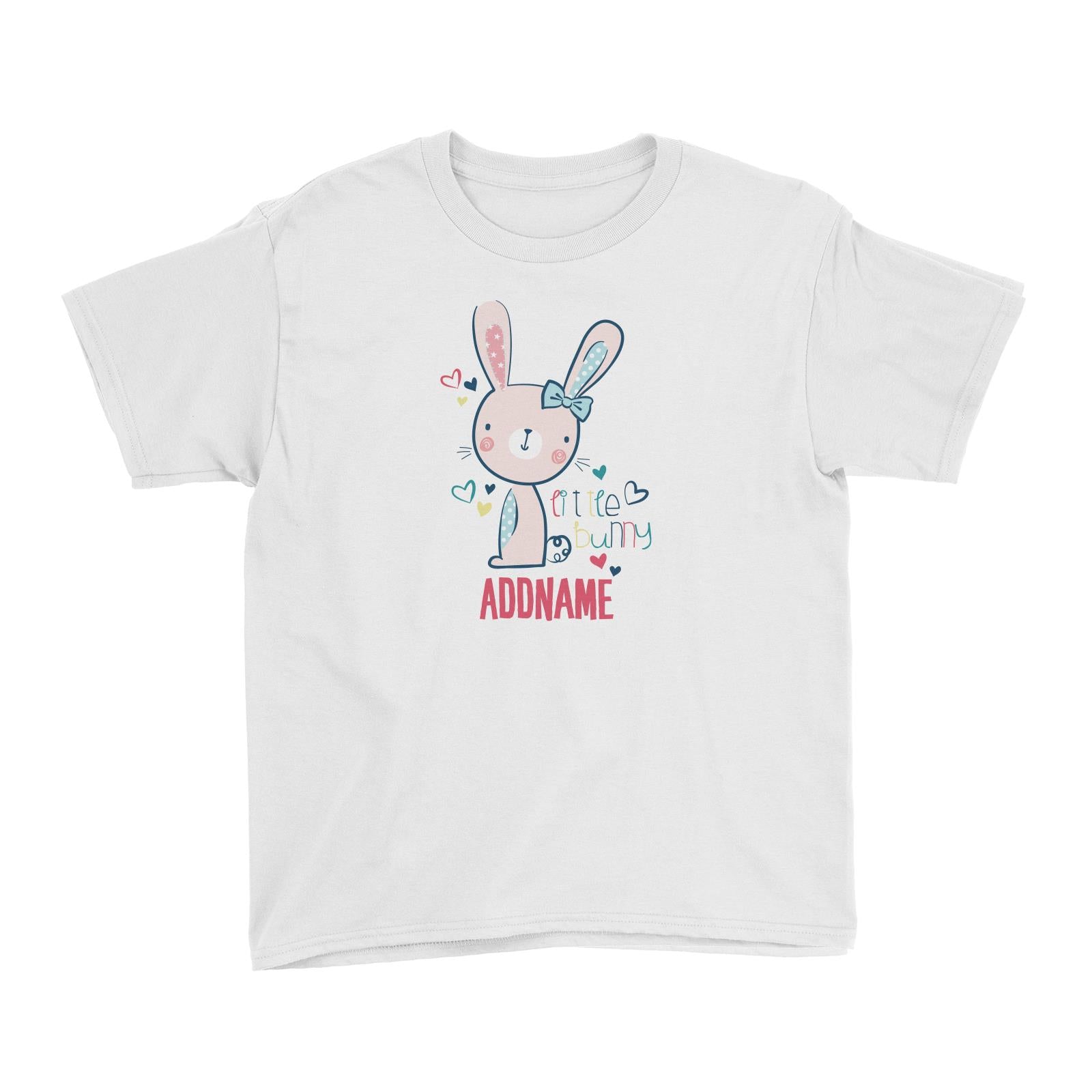 Cool Vibrant Series Cute Little Bunny Addname Kid's T-Shirt [SALE]