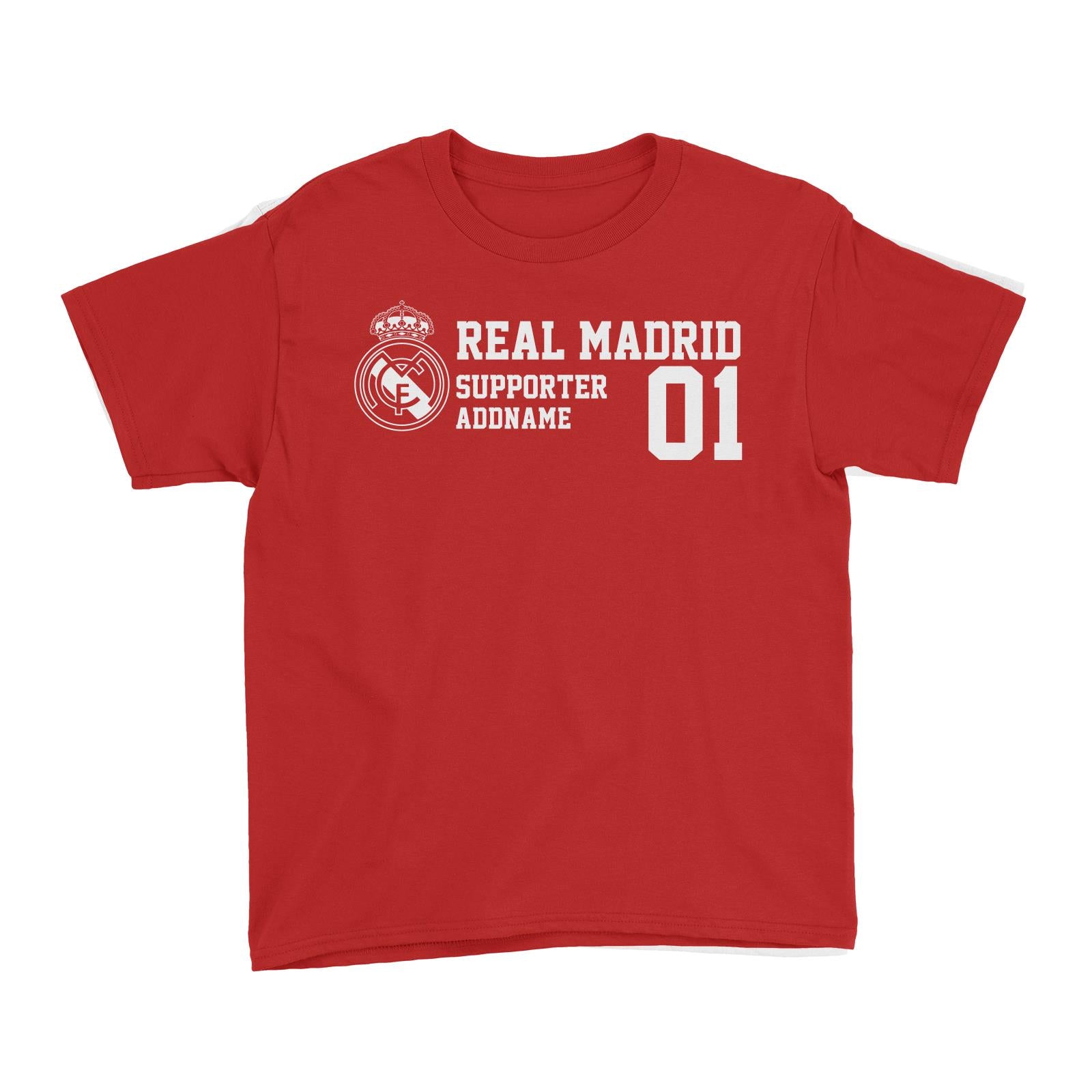 Real Madrid Football Supporter Addname Kid's T-Shirt
