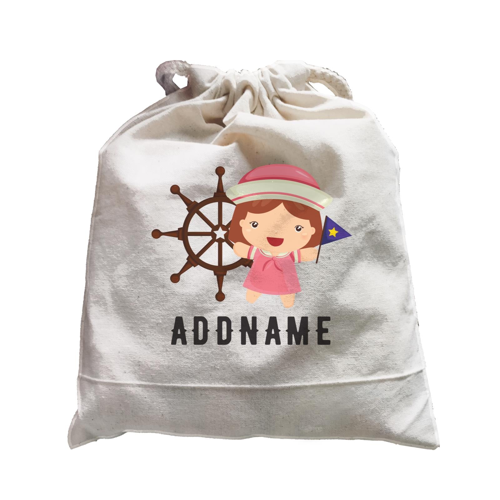 Birthday Sailor Girl In Ship With Wheel Addname Satchel